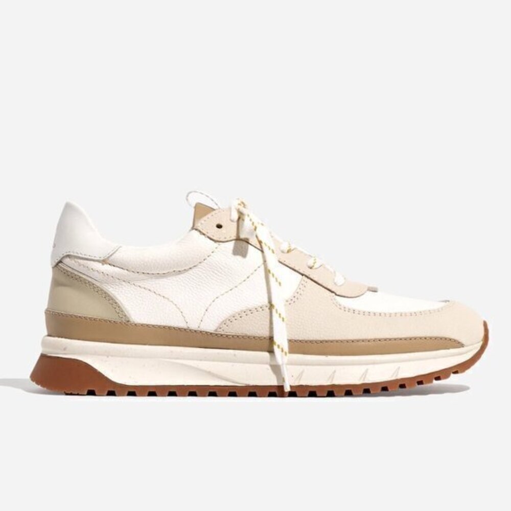 Madewell Kickoff Trainer Sneakers in Antique Cream Multi Size 7
